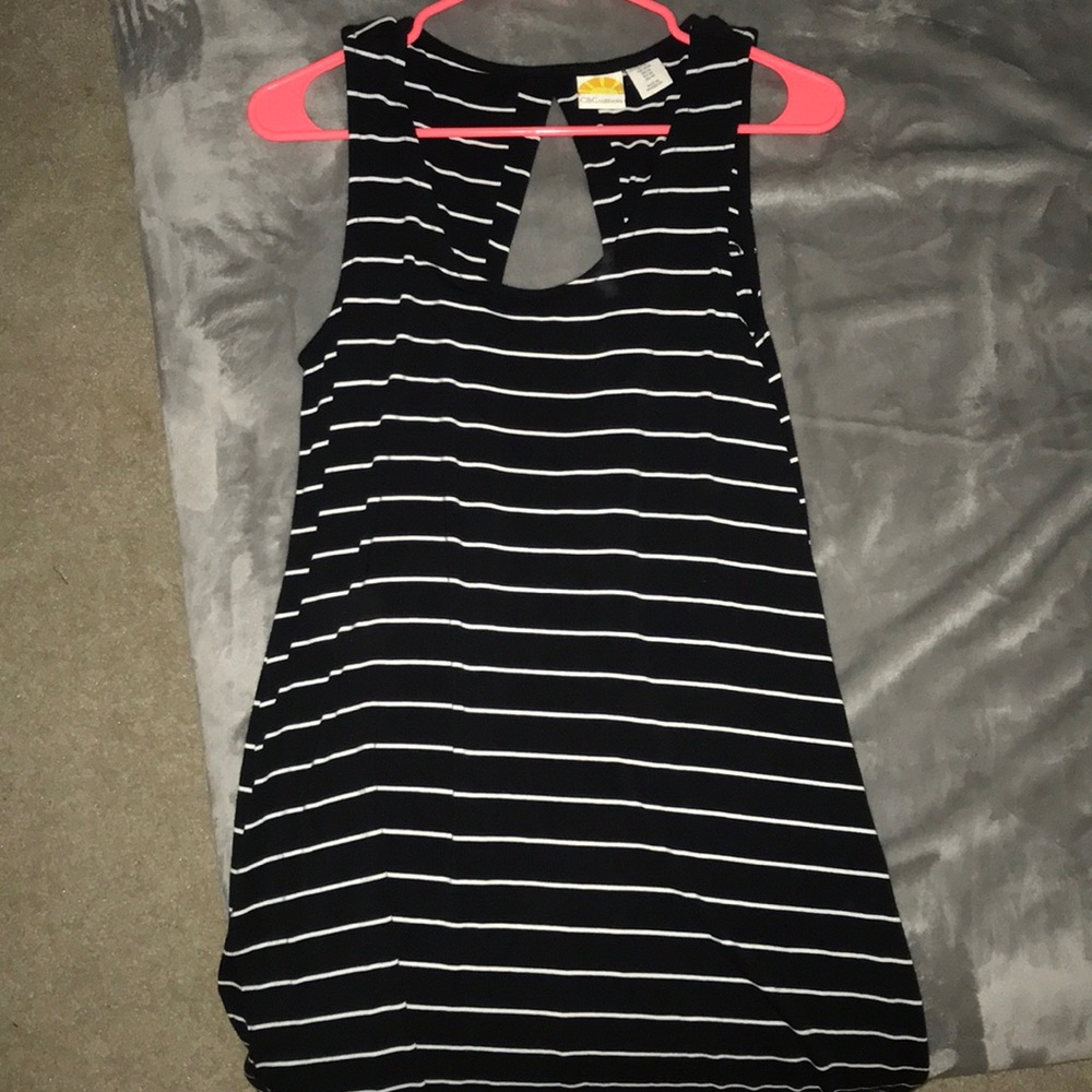 black stripped sundress